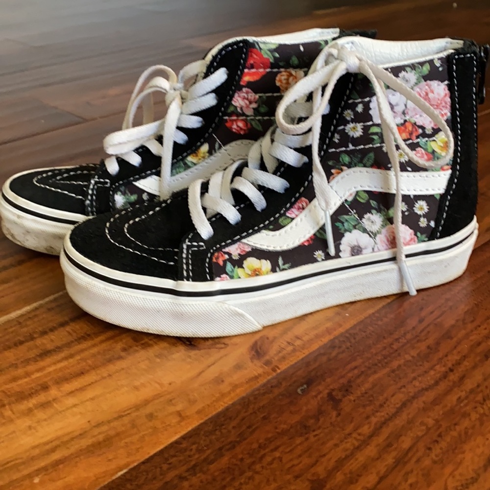 Floral Print High Top Vans | Girls’ Size 13